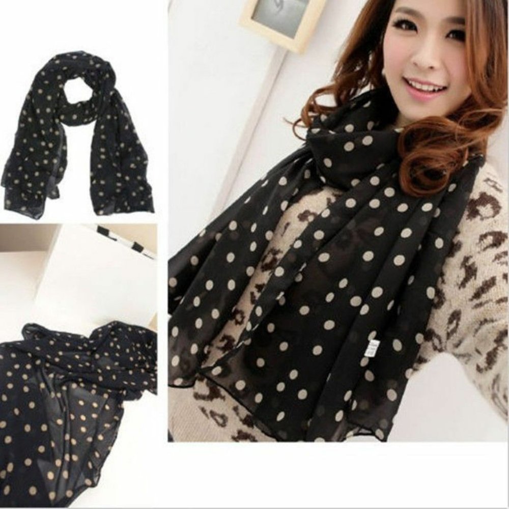black chiffon scarf face cover shawl